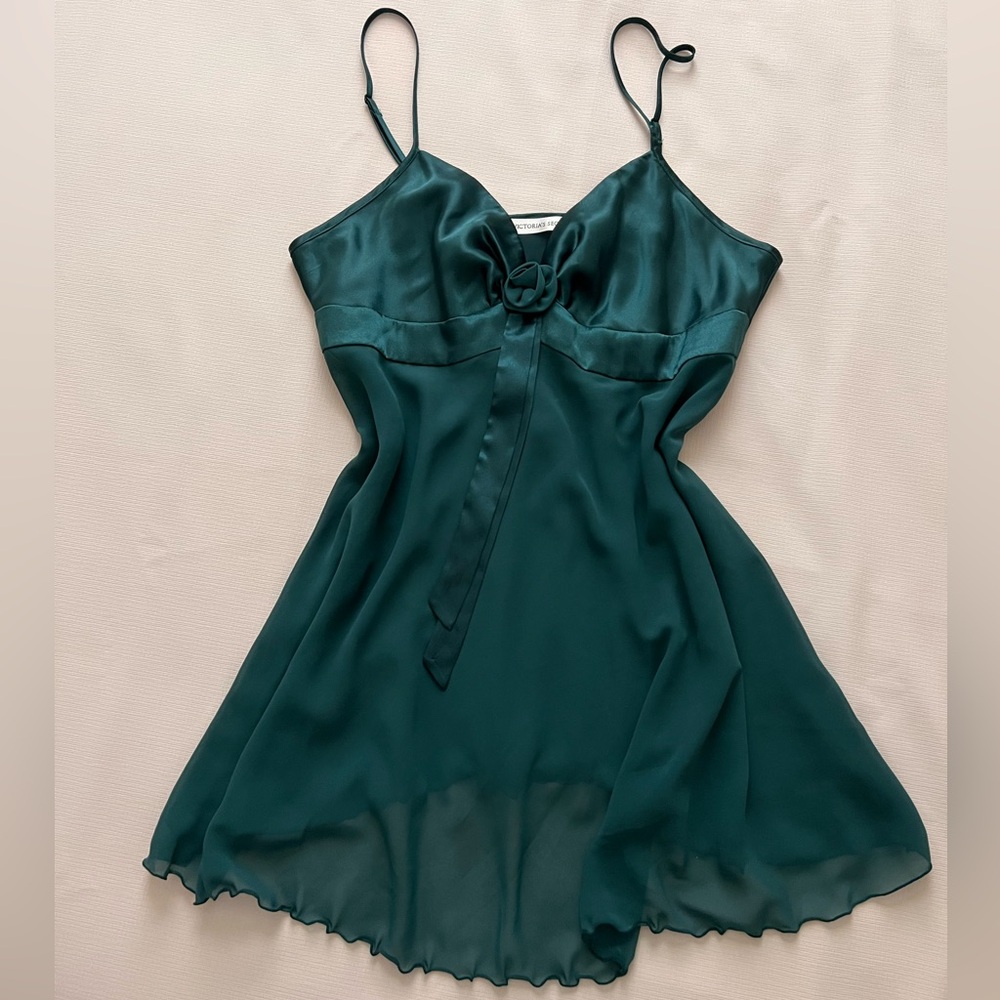 Victoria's Secret Deep Green Satin Garment